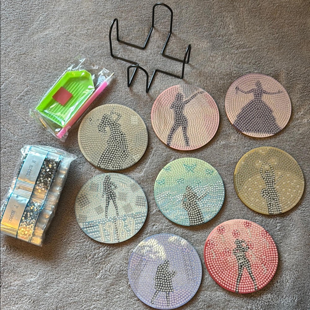 Swiftie Craft Kit Taylor Swift Paint By Diamond Coaster Set Coasters Eras Tour